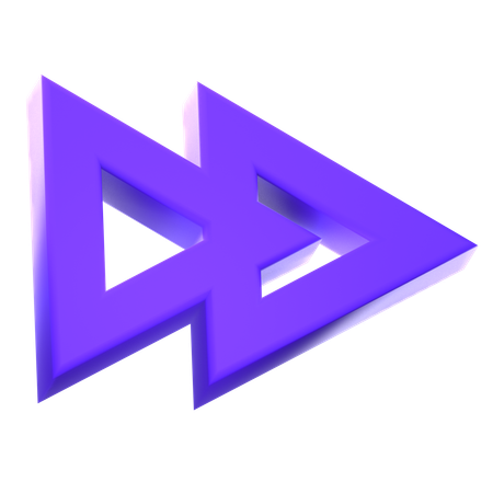 二重右矢印  3D Icon