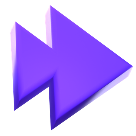 二重右矢印  3D Icon