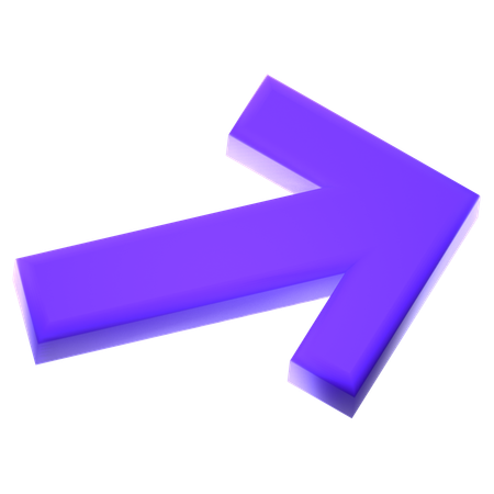 右矢印  3D Icon