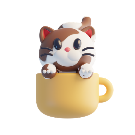 茶色の猫  3D Icon