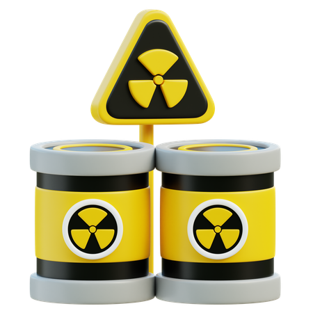 放射性物質  3D Icon