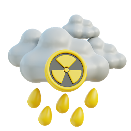 酸性雨による汚染  3D Icon