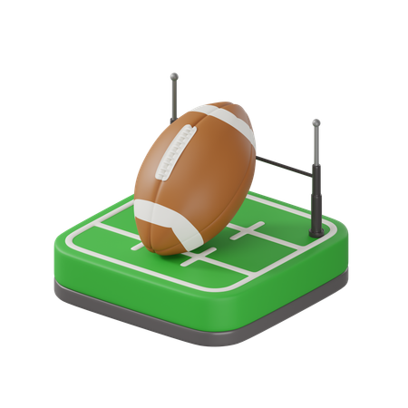 럭비  3D Icon