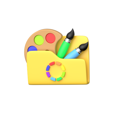 아트 디자인 폴더  3D Icon