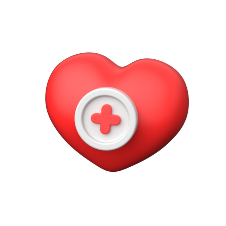 의료 심장  3D Icon