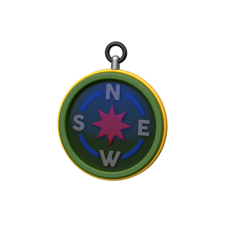 方位磁針  3D Icon