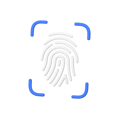 지문  3D Icon
