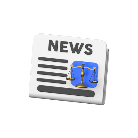 법률 뉴스  3D Icon