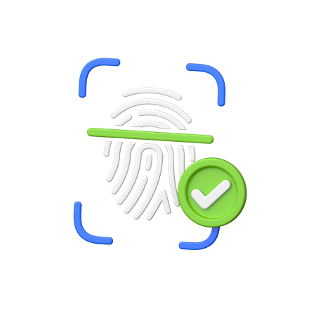 指紋の一致  3D Icon
