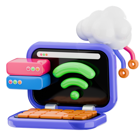 ノートパソコンの接続  3D Icon