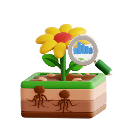 토양 건강 모니터링  3D Icon