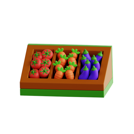 농산물 시장 노점  3D Icon