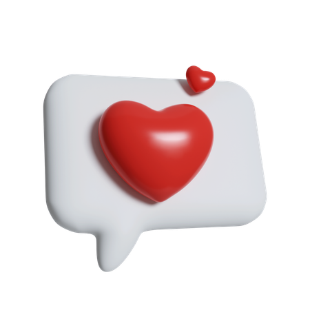 마음으로 사랑 채팅  3D Icon