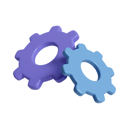 톱니바퀴  3D Icon