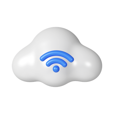 클라우드 무선  3D Icon