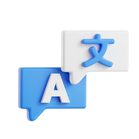 외국어  3D Icon