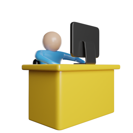 受付  3D Icon
