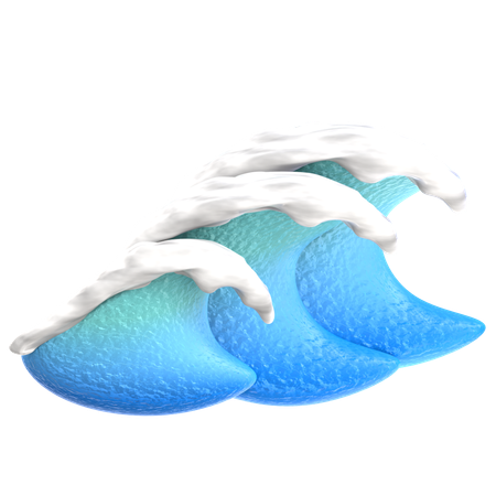 ビーチの波  3D Icon