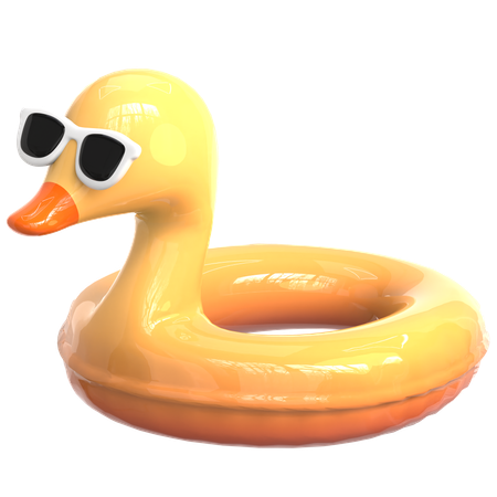 アヒルの浮き輪  3D Icon