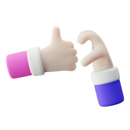 友達ゾーンのジェスチャー  3D Icon