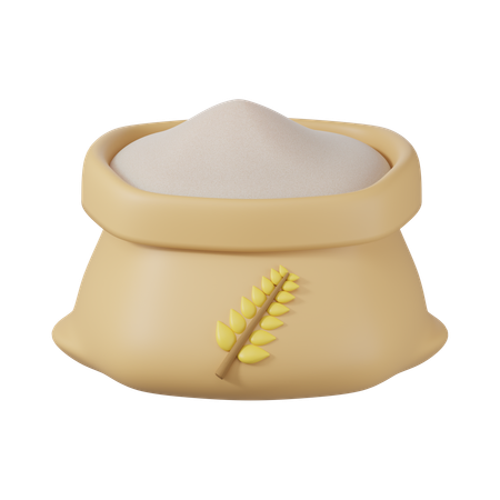 小麦粉  3D Icon