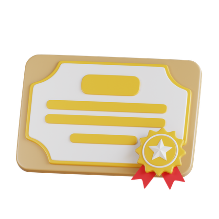 졸업장  3D Icon
