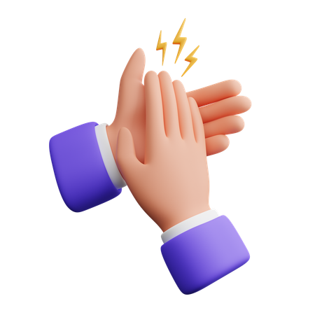 拍手の手振り  3D Icon