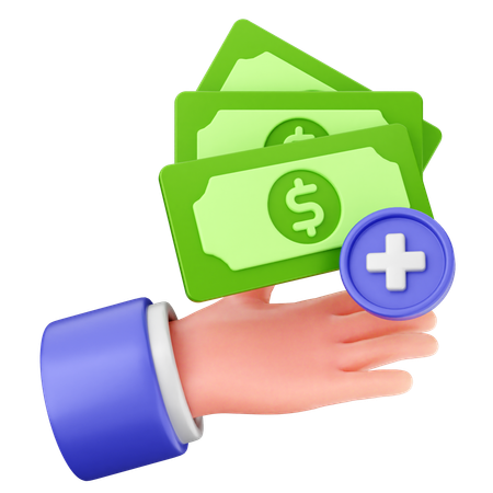 お金を追加する  3D Icon