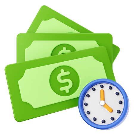 保留中のお金  3D Icon
