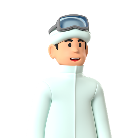 스키 타기  3D Icon