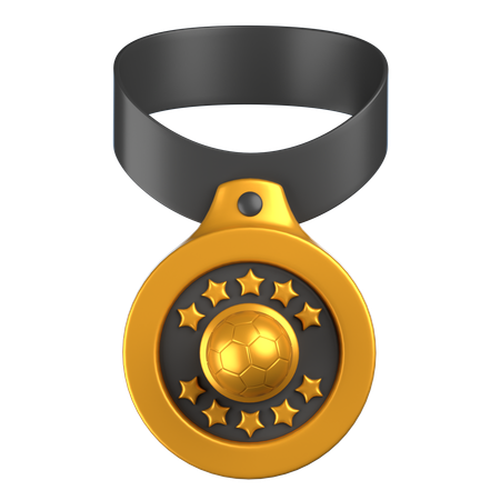サッカー優勝メダル  3D Icon