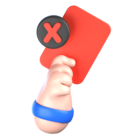 レッドカード  3D Icon