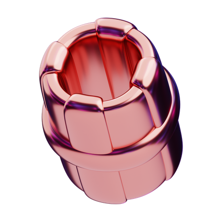 색채 추상 중공 원통  3D Icon