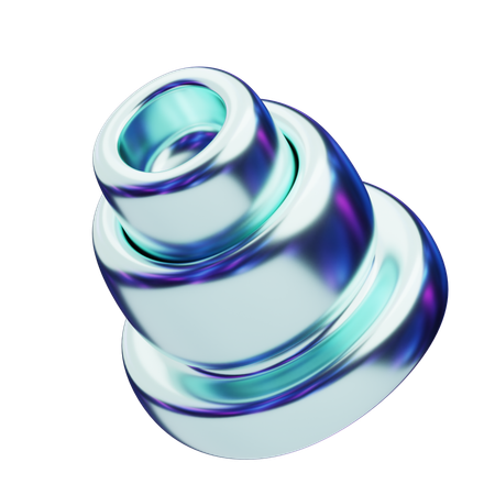 색채 추상 나선 코어 유닛  3D Icon