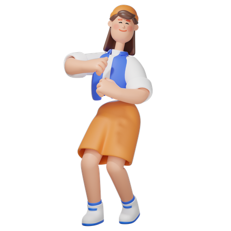 재밌는 활동을 하는 여성들  3D Icon