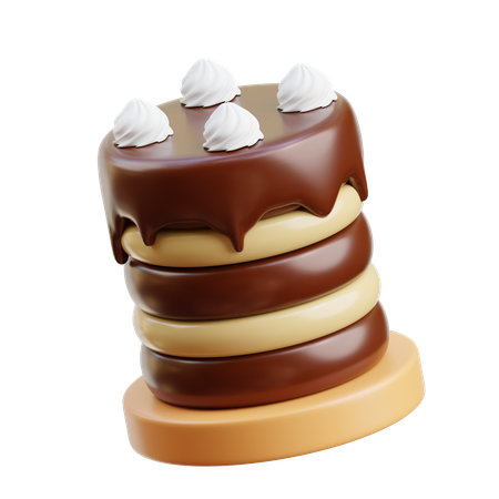 초콜릿 케이크  3D Icon