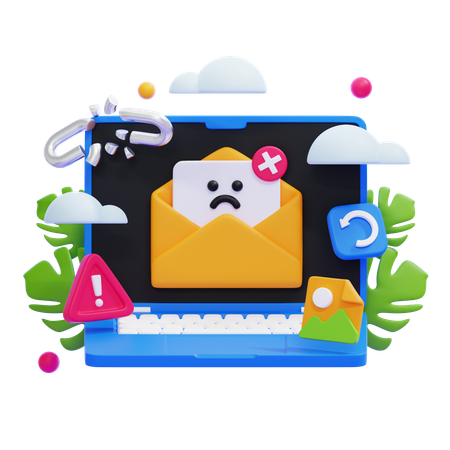空のメール  3D Icon