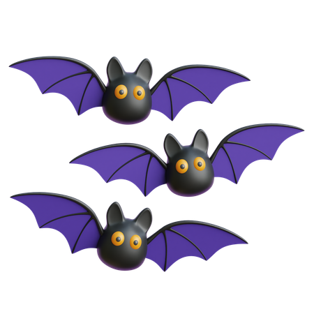 ハロウィンコウモリ  3D Icon