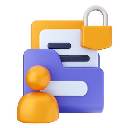 폴더 보안 보호  3D Icon