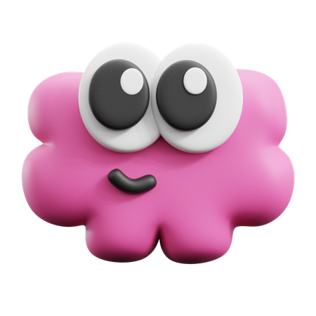 面白い雲  3D Icon