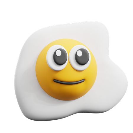 目玉焼き  3D Icon