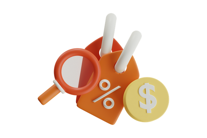 할인 라벨  3D Icon