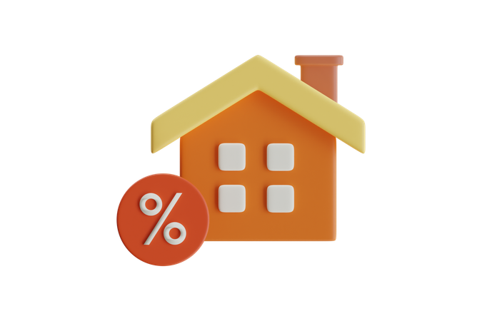 住宅税  3D Icon