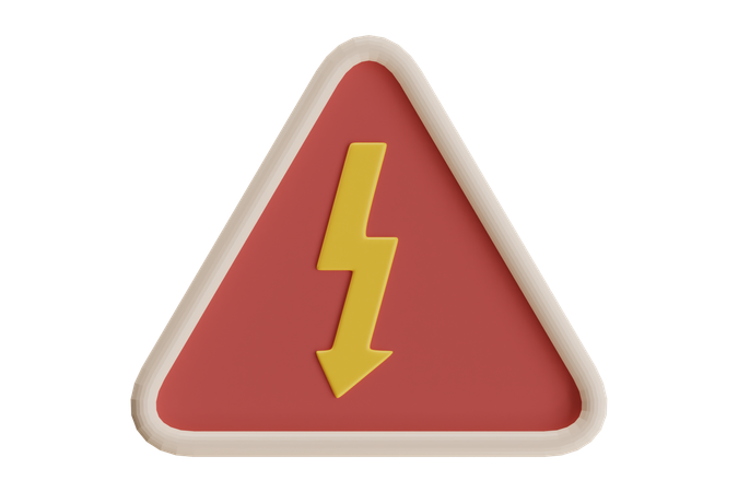 高電圧  3D Icon