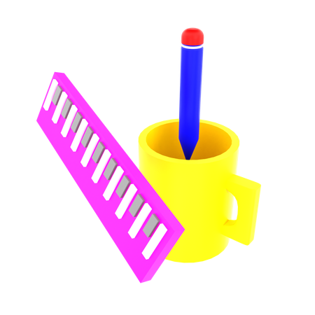 文房具  3D Icon