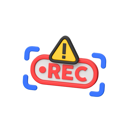 녹음 오류  3D 아이콘