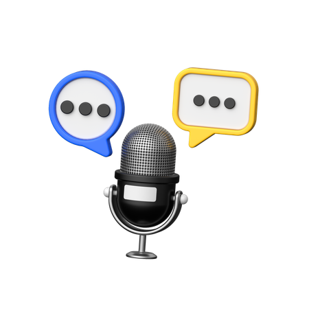 대화  3D 아이콘