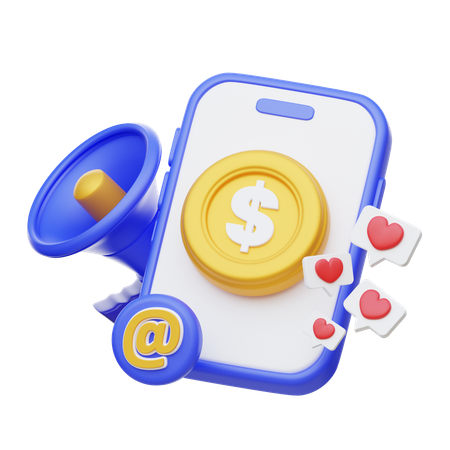 ソーシャルメディアマーケティング  3D Icon