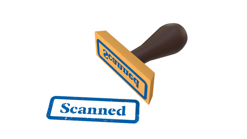 스캔  3D Icon