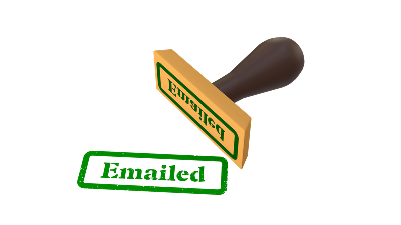 이메일로 보냈습니다  3D Icon